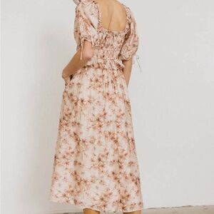 Bohme Beige Floral Midi Dress